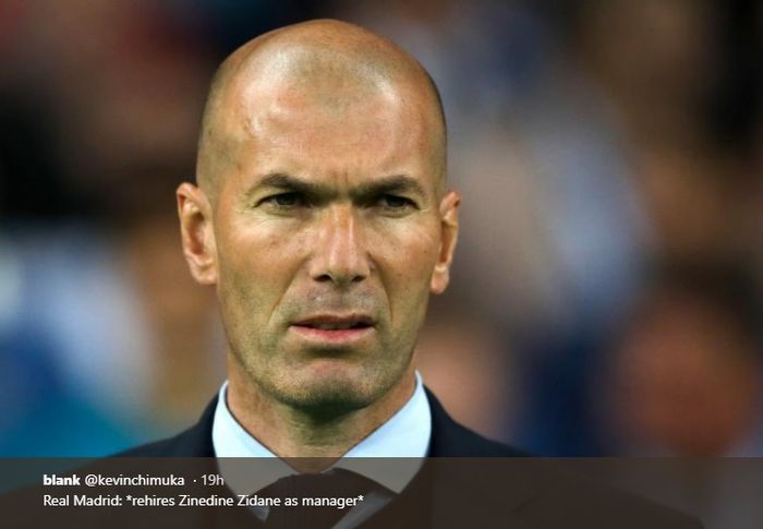 Pelatih Real Madrid, Zinedine Zidane