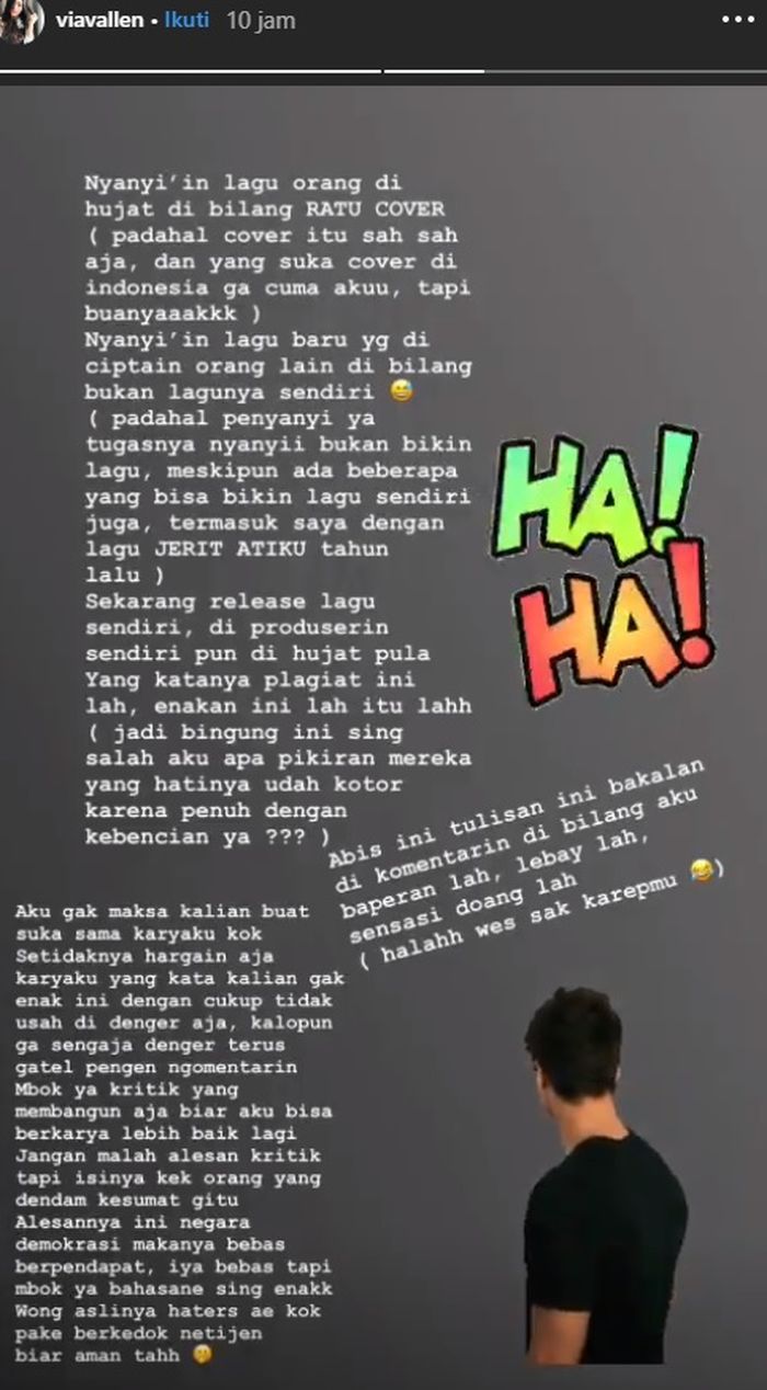 Curhat Karena Sering Dihujat Netizen, Via Vallen: Wes Sak ...