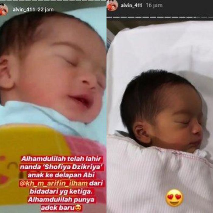 Anak kedelapan Arifin Ilham yang baru lahir
Instagram