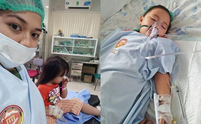 Sang anak harus dibawa ke rumah sakit untuk mengeluarkan benda asing di hidungnya