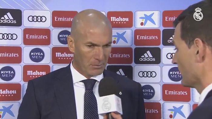 Pelatih Real Madrid, Zinedine Zidane.