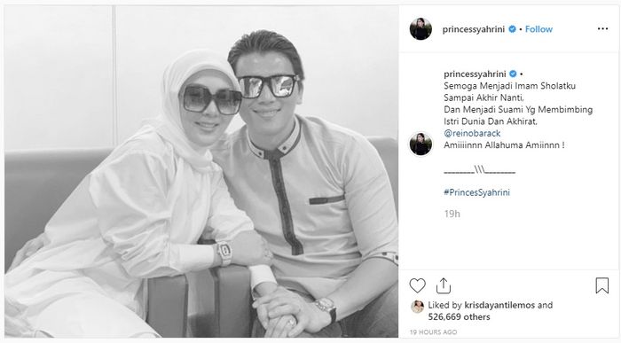 Harapan Syahrini kepada Reino Barack.