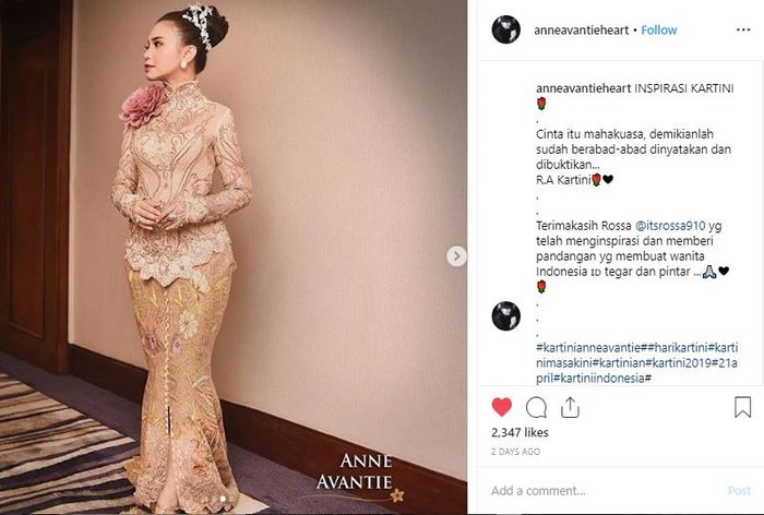 Hari Kartini 2019: Intip Inspirasi Kebaya Rancangan Anne Avantie yang