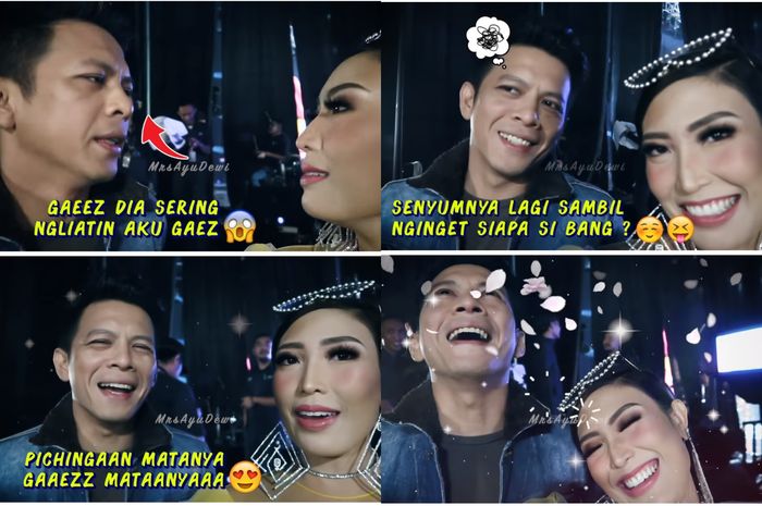 Reaksi Ayu Dewi saat ngobrol bareng Ariel NOAH.