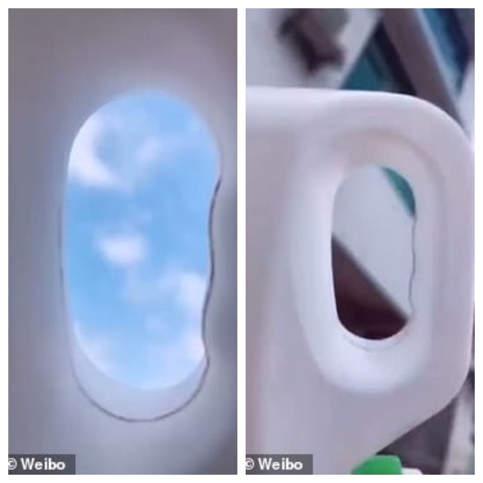 Kolase challenge pura-pura naik pesawat