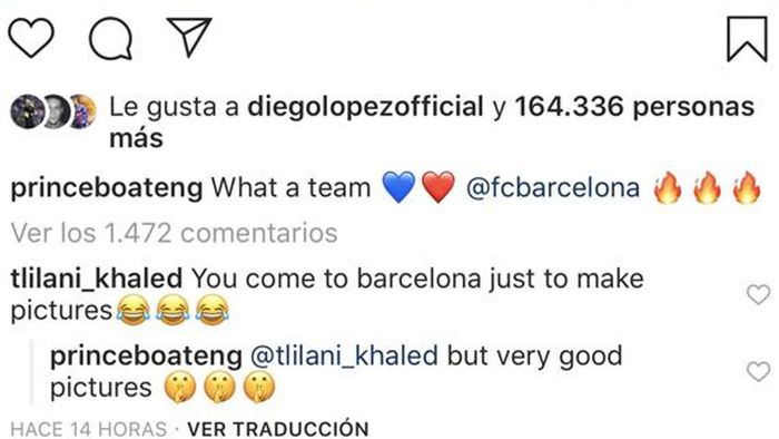 Penyerang Barcelona, Kevin-Prince Boateng menanggapi cemoohan warganet dengan santai.