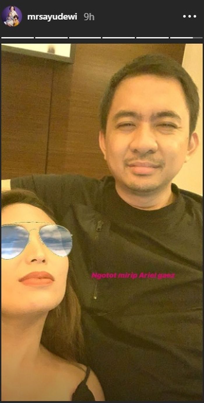 Unggahan Ayu Dewi di Instastory