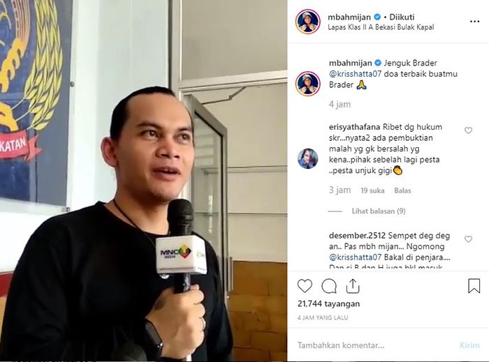 Mbah Mijan Katakan Kriss Hatta Minta Dibawakan Masakan Ibunya