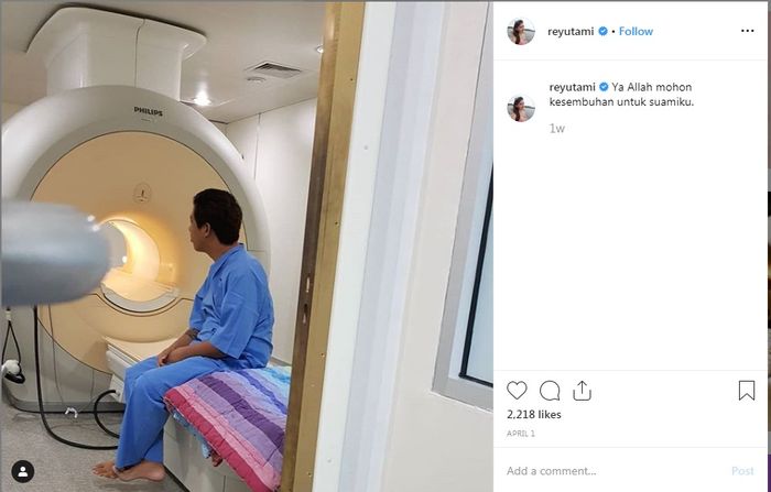 Suami Rey Utami kena stroke dan jantung di usia 39 tahun.