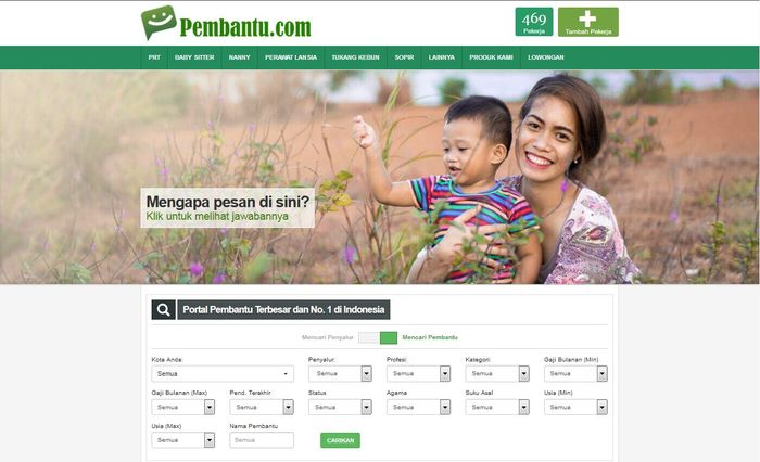 Situs penyalur pembantu, Pembantu.com
