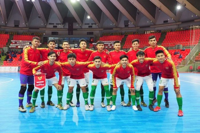Anggota timnas futsal U-20 Indonesia.
