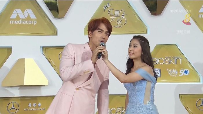 Jerry Yan saat menghadiri penghargaan di Singapura.