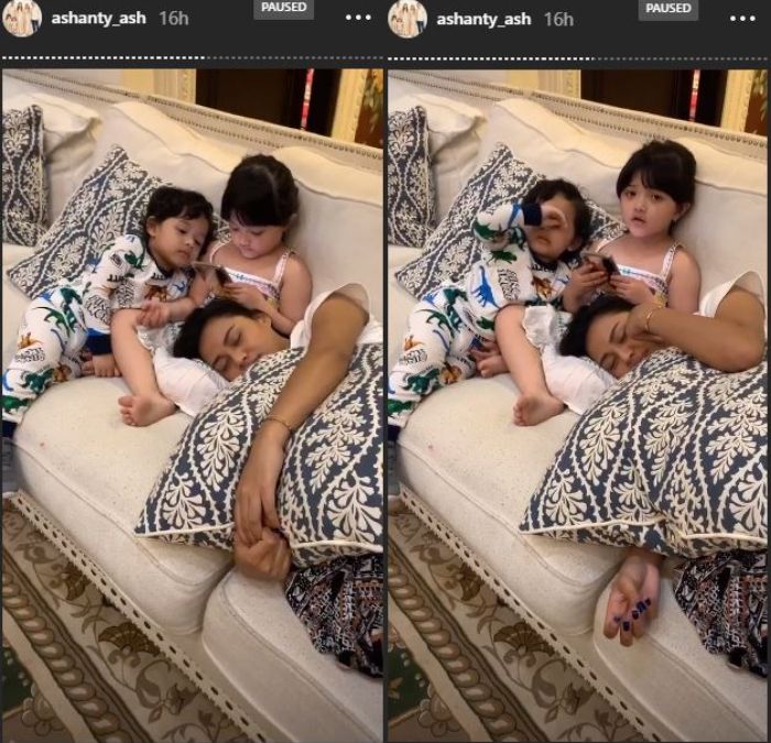 Arsy main hape Aurel Hermansyah dan langsung kena marah Ashanty.