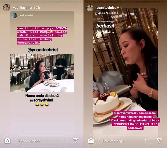Momen dinner ultah Yuanita