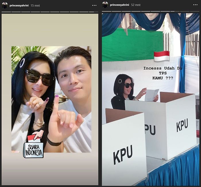 Tengah Terluka Karena Tertimpa Parfum Reino Barack, Syahrini Tetap Nyoblos Ditemani Camilan