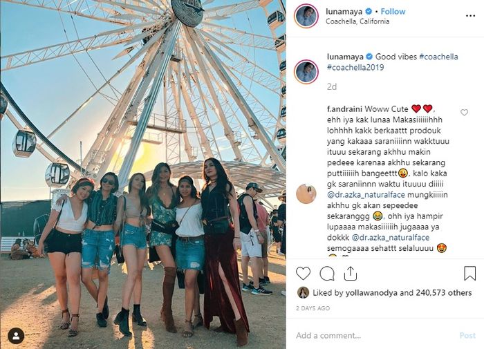 Luna Maya Nyoblos di Amerika