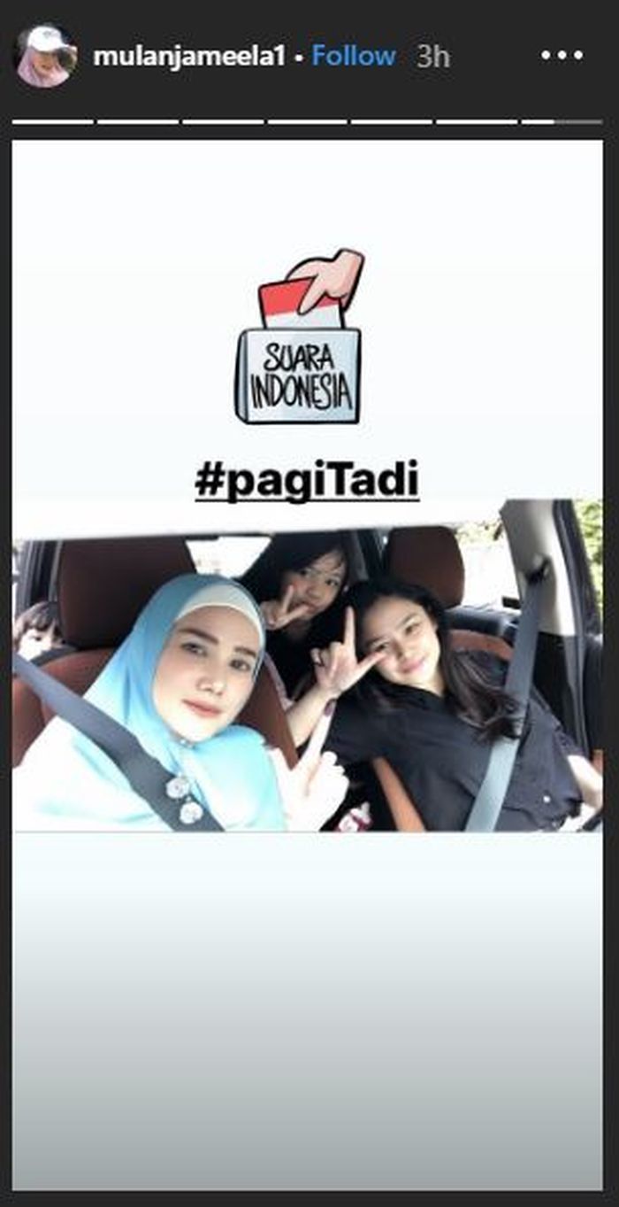 Beda gaya Maia Estianty dan Mulan Jameela yang sama-sama ajak anak ke TPS
