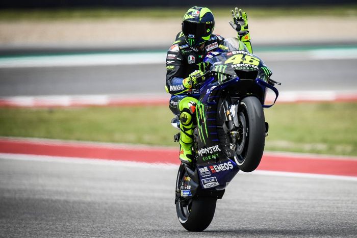 Valentino Rossi sempat bilang kecewa gak juara MotoGP Amerika Serikat 2019. Ternyata punya 'utang'