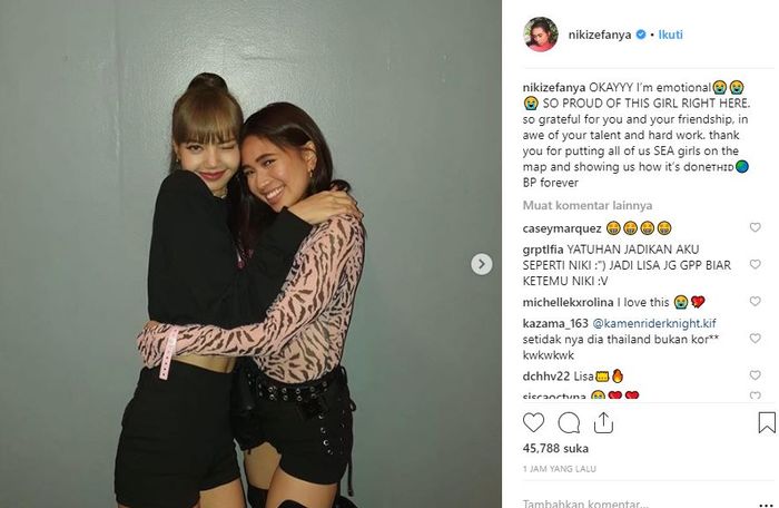 Foto 2- Lisa Blackpink dan Niki Zefanya.