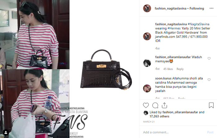 Harga tas fantastis Nagita Slavina