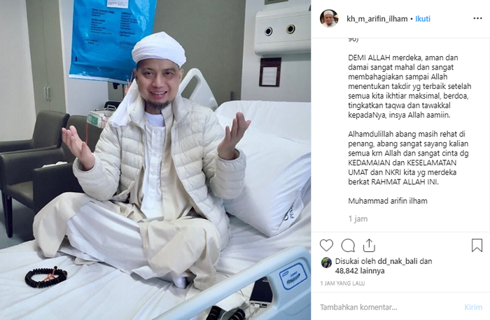 Kondisi terkini Arifin Ilham
