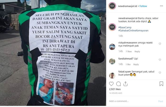 Unggahan akun Instagram @newdramaojol.id