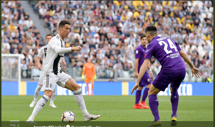 Laga Juventus vs <a href='https://jambi.tribunnews.com/tag/fiorentina' title='Fiorentina'>Fiorentina</a>, Sabtu (20/4/2019) di Allianz Stadium Turin.
