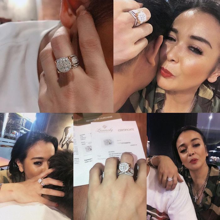 Cincin pertunangan yang diberikan Ajun Perwira untuk Jennifer Jill Armand Supit
