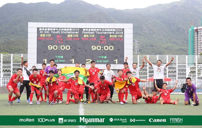 Timnas U-18 Myanmar meraih gelar juara kompetisi Jockey yang diselenggarakan di Hongkong pada 17-22 April 2019.
