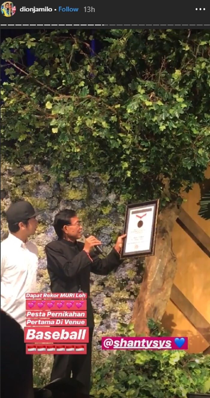 Pernikahan Shanty dan Syaiful masuk rekor MURI