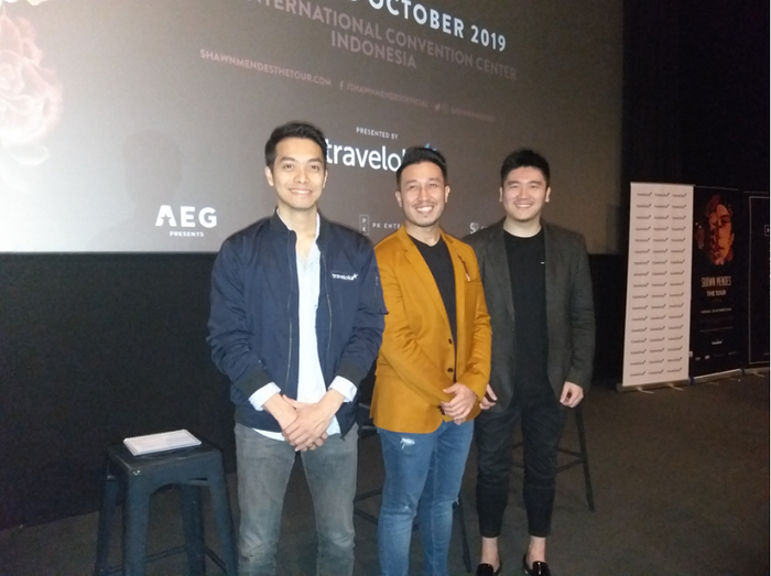 Konferensi Pers Shawn Mendes The Tour Asia di kawasan Grand Indonesia, Jakarta Pusat, Selasa (23/4/2019).