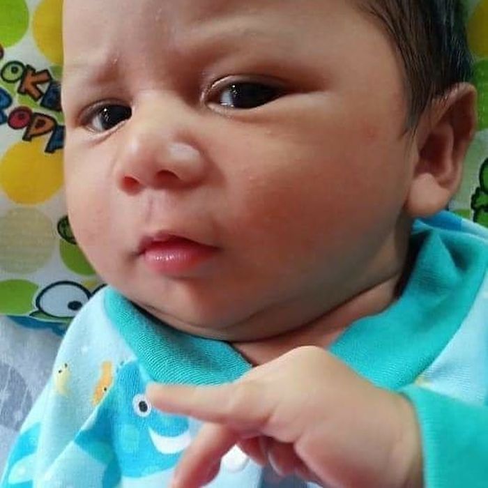 Foto bayi yang mirip Prabowo Subianto.