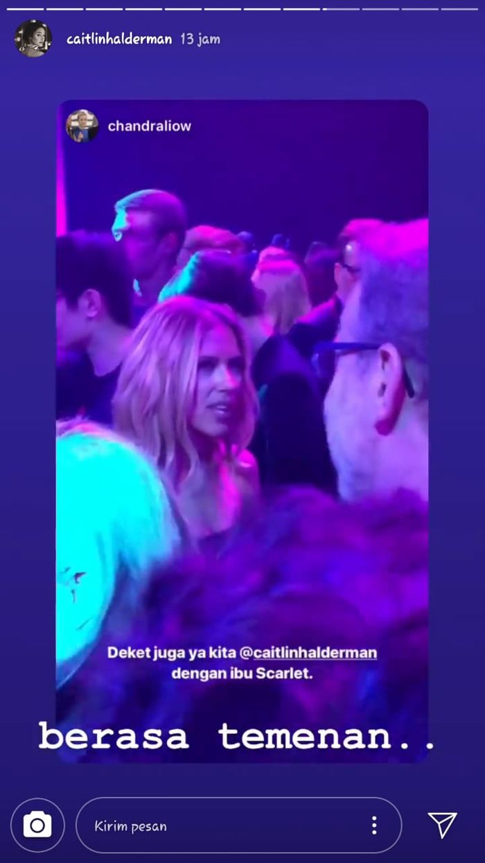 Caitlin Halderman bertemu dengan Scarlett Johansson
