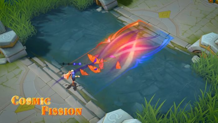 Display of 3 Lunox skills on Ash Blossom skin