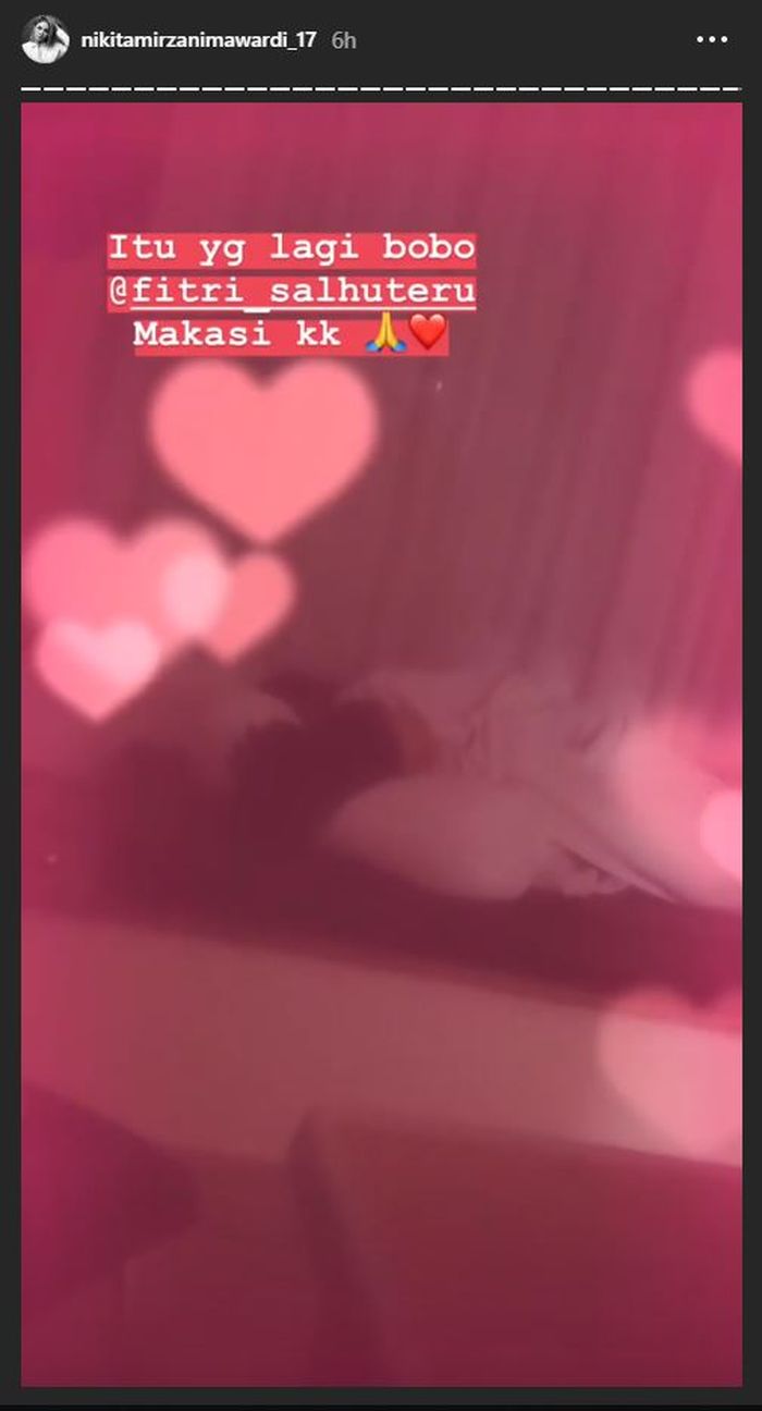 Tangkapan layar unggahan Nikita Mirzani.