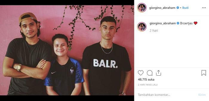 Postingan Giorgino Abraham di hari pernikahan sang mantan, Irish Bella dengan Ammar Zoni.
