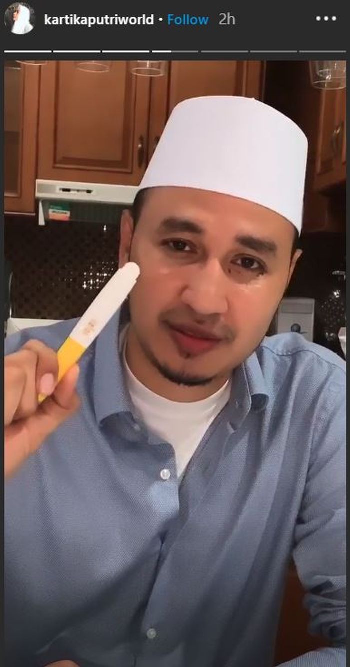 Suami Kartika Putri, Habib Usman ungkapkan kebahagiaan atas kehamilan istrinya.