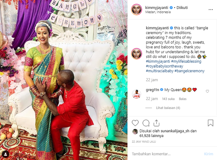 Kimmy Jayanti gelar acara bangle ceremony