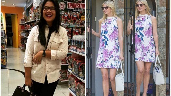 Kahiyang Ayu dan Ivanka Trump saat pakai tas yang mirip