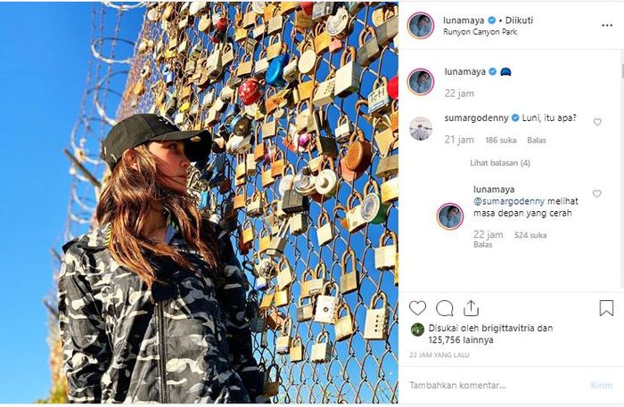 Luna Maya dan Denny Sumargo saling balas komentar