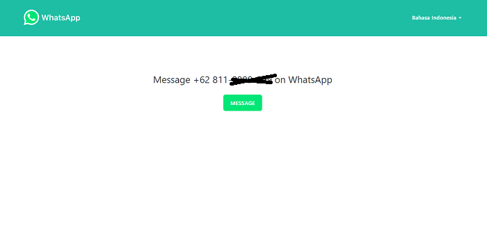Tampilan chat tanpa harus menyimpan kontak di hape