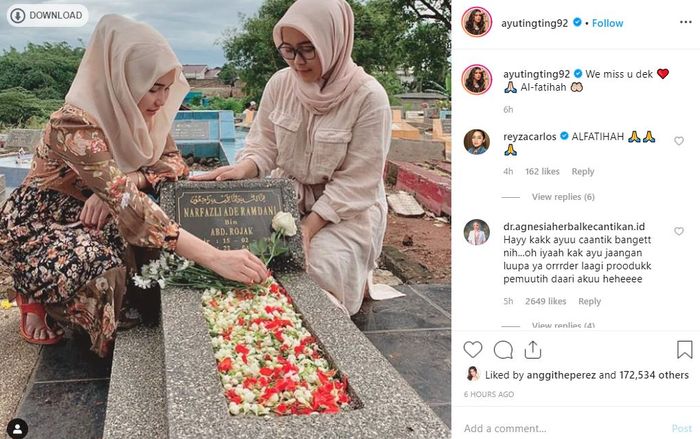 Makam adik lelaki Ayu Tinting