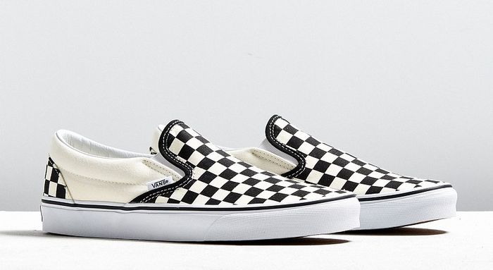sepatu vans slip on checkerboard