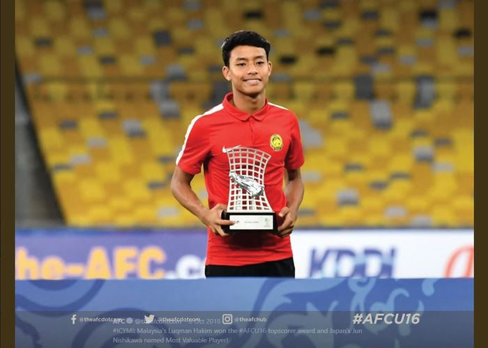 Pemain timnas U-22 Malaysia, Luqman Hakim Shamsudin.