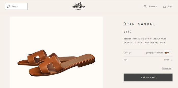 Harga Oran Sandal dari Hermes yang tampak dikenakan oleh Syahrini
