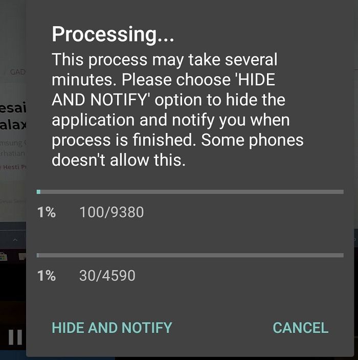 Langkah mudah membuat durasi video di  Whatsapp story lebih dari 30 detik