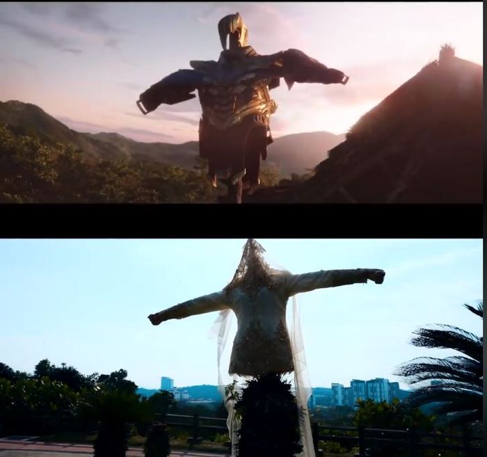 Baju pengantin dalam adegan baju Thanos.