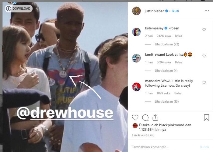 Instagram @justinbieber