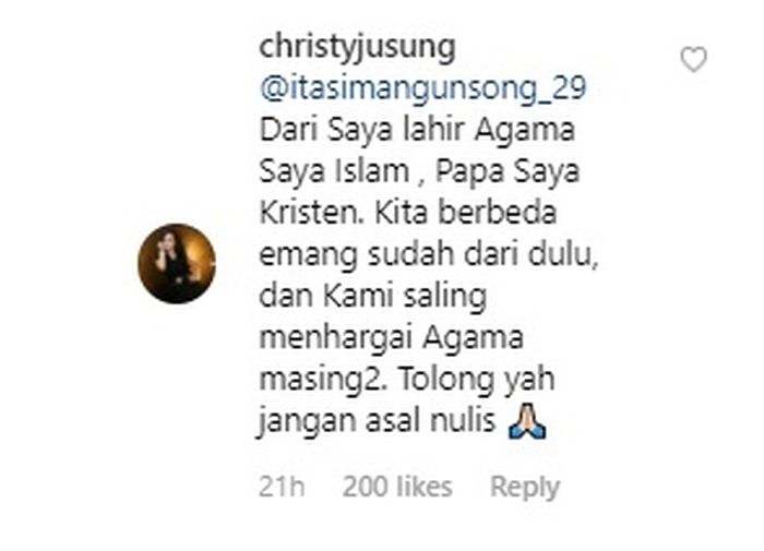 Penjelasan Christy Jusung