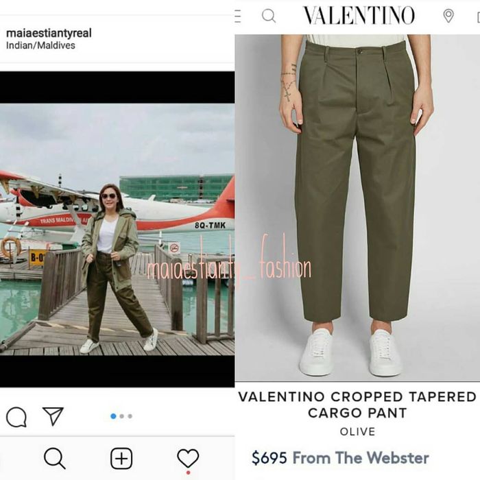 Valentino Cropped Tapered Cargo Pants
 